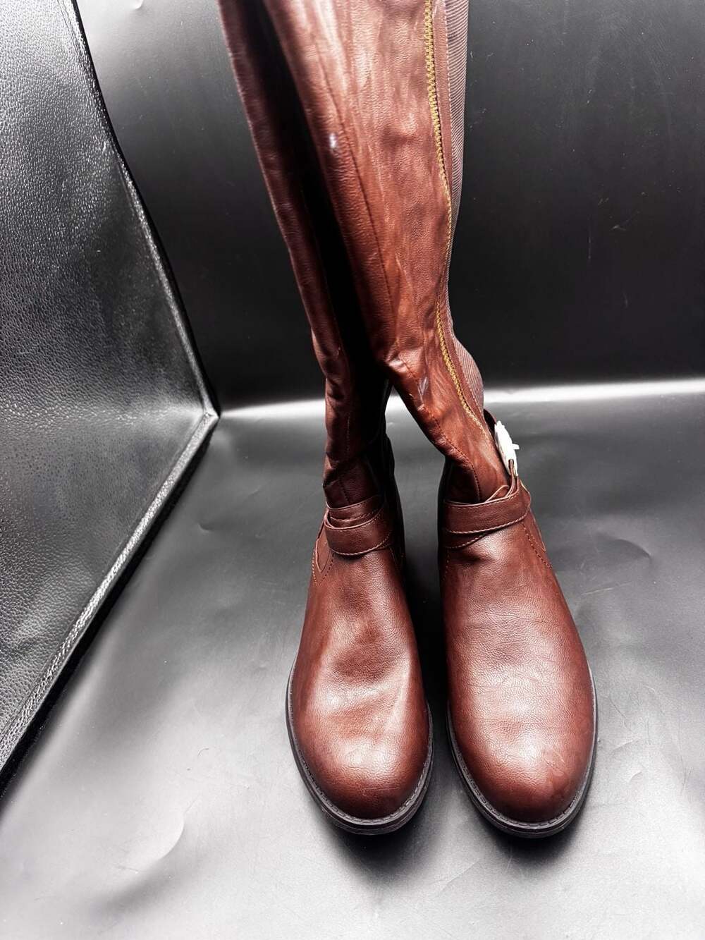 Lane Bryant Faux Leather Criss Cross Riding Boots
